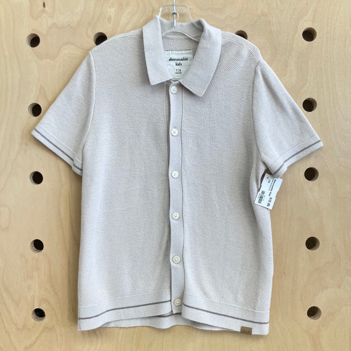 Cream Knit Button Up