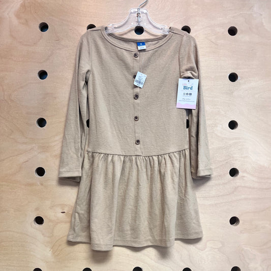 Beige Ls Button Dress NEW!!