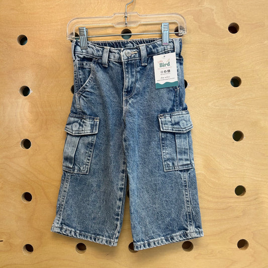 Wide Leg Cargo Denim