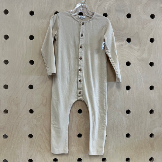 Cream Button Romper