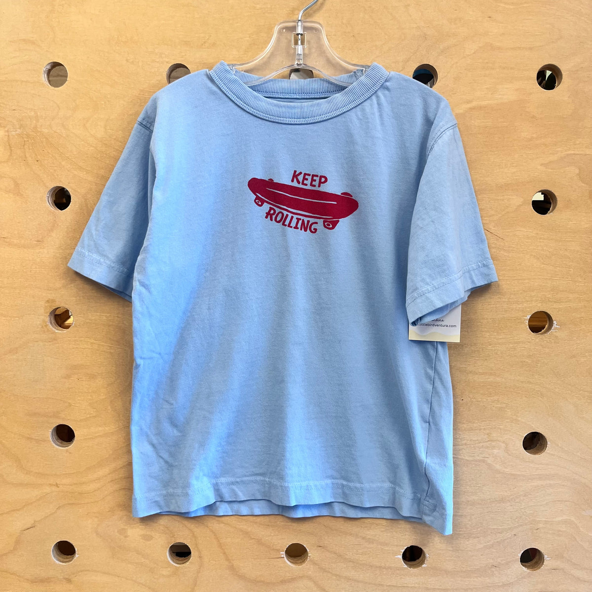 Blue/Red 'Keep Rolling' Tee