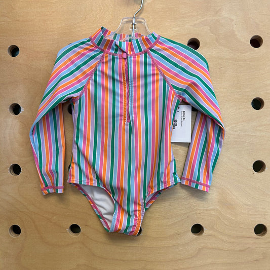 Sherbet Striped Swimsuit