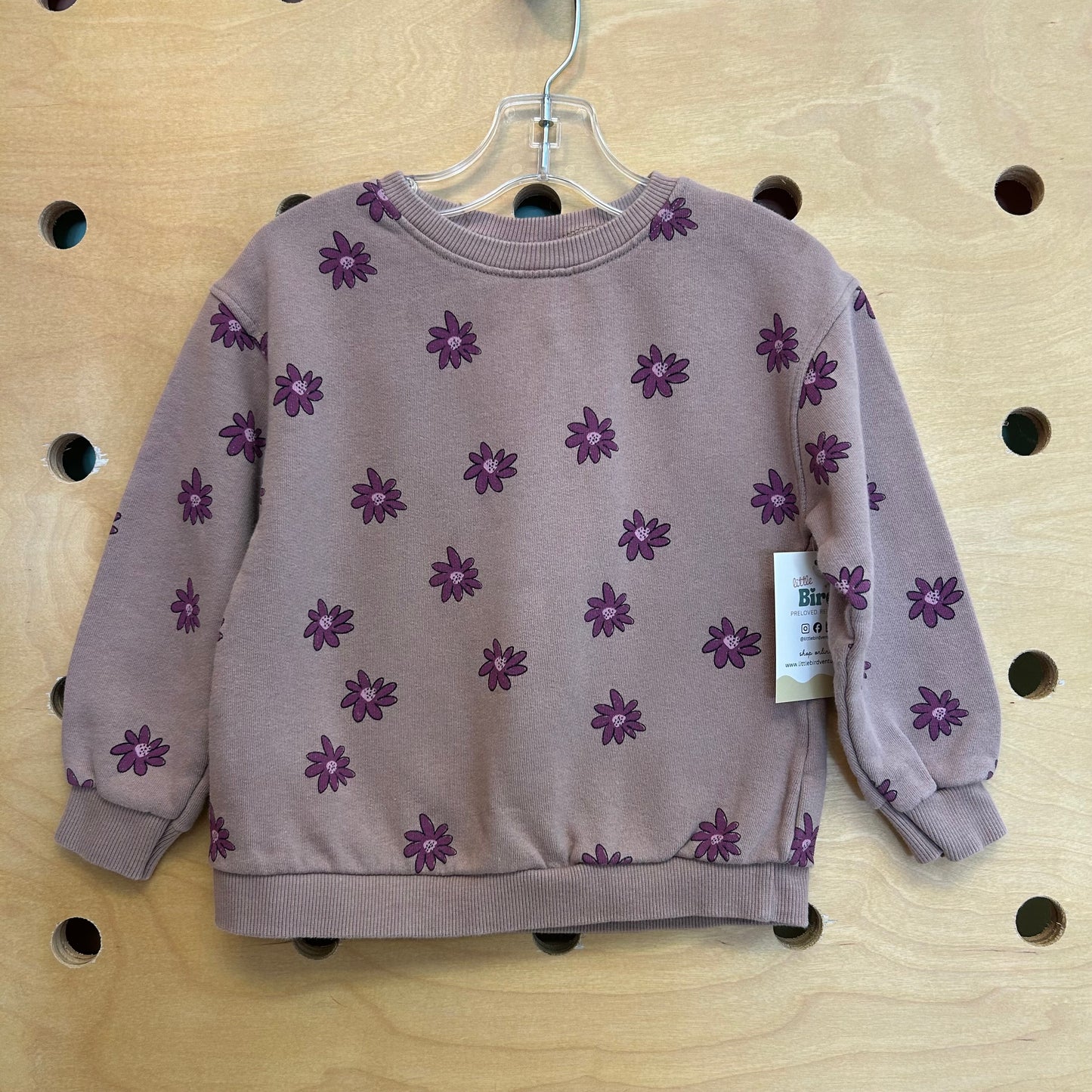 Dusty Purple Floral Pullover