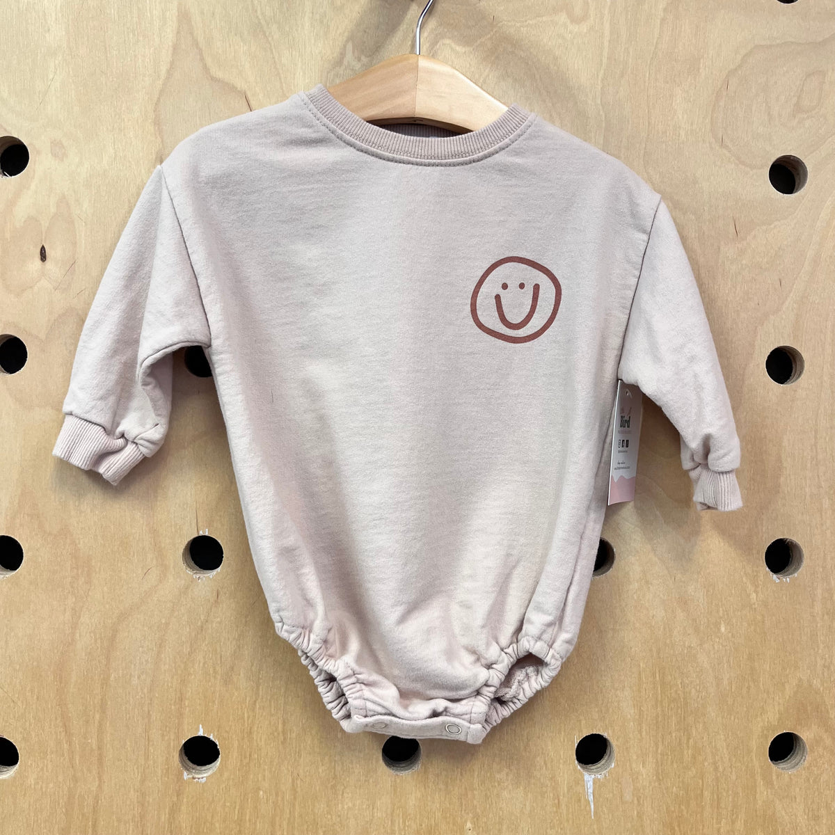 Pink Always Smile Sweatshirt Romper