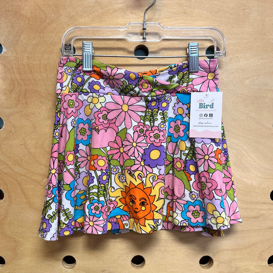 Mod Floral Pull On Skirt