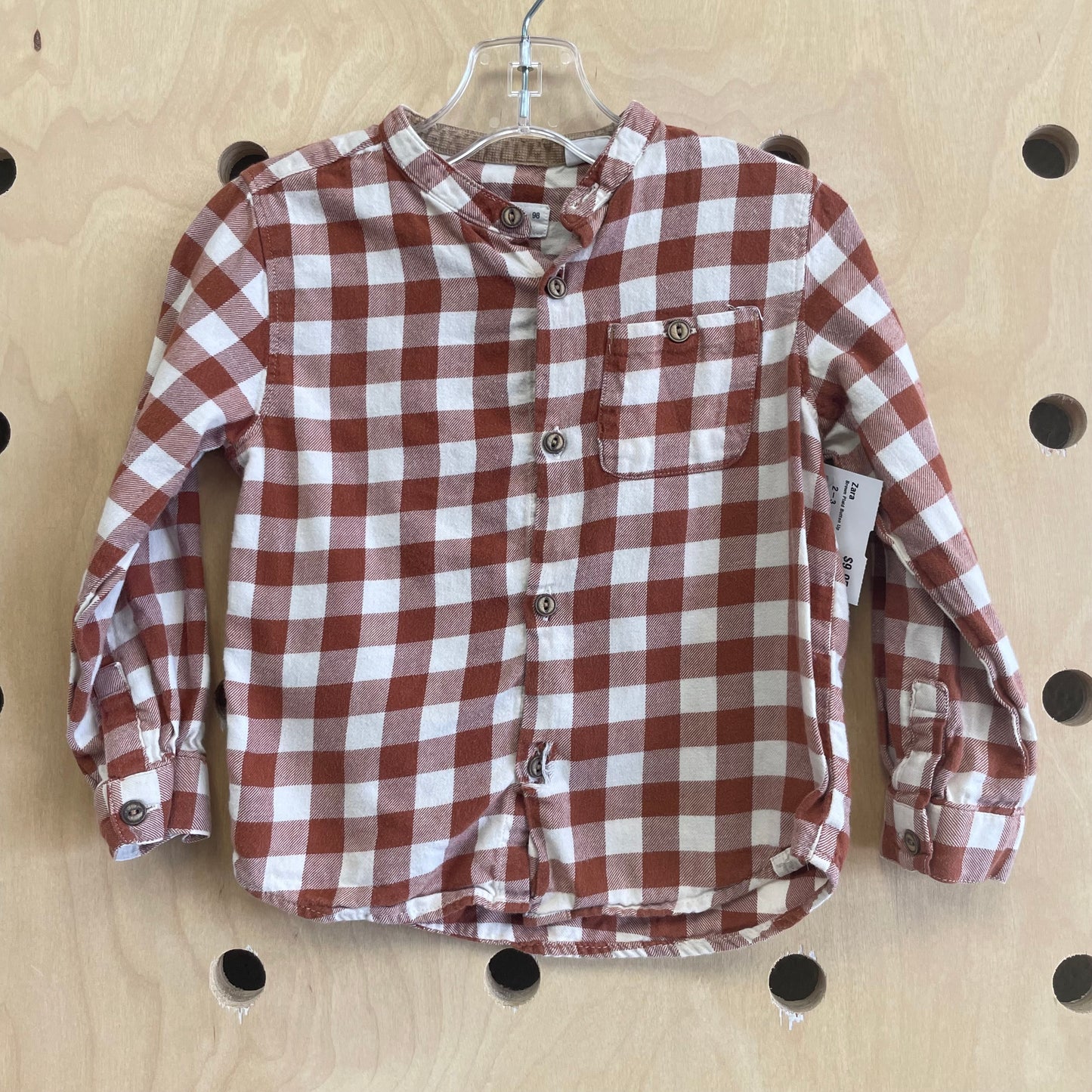 Brown Plaid Button Up