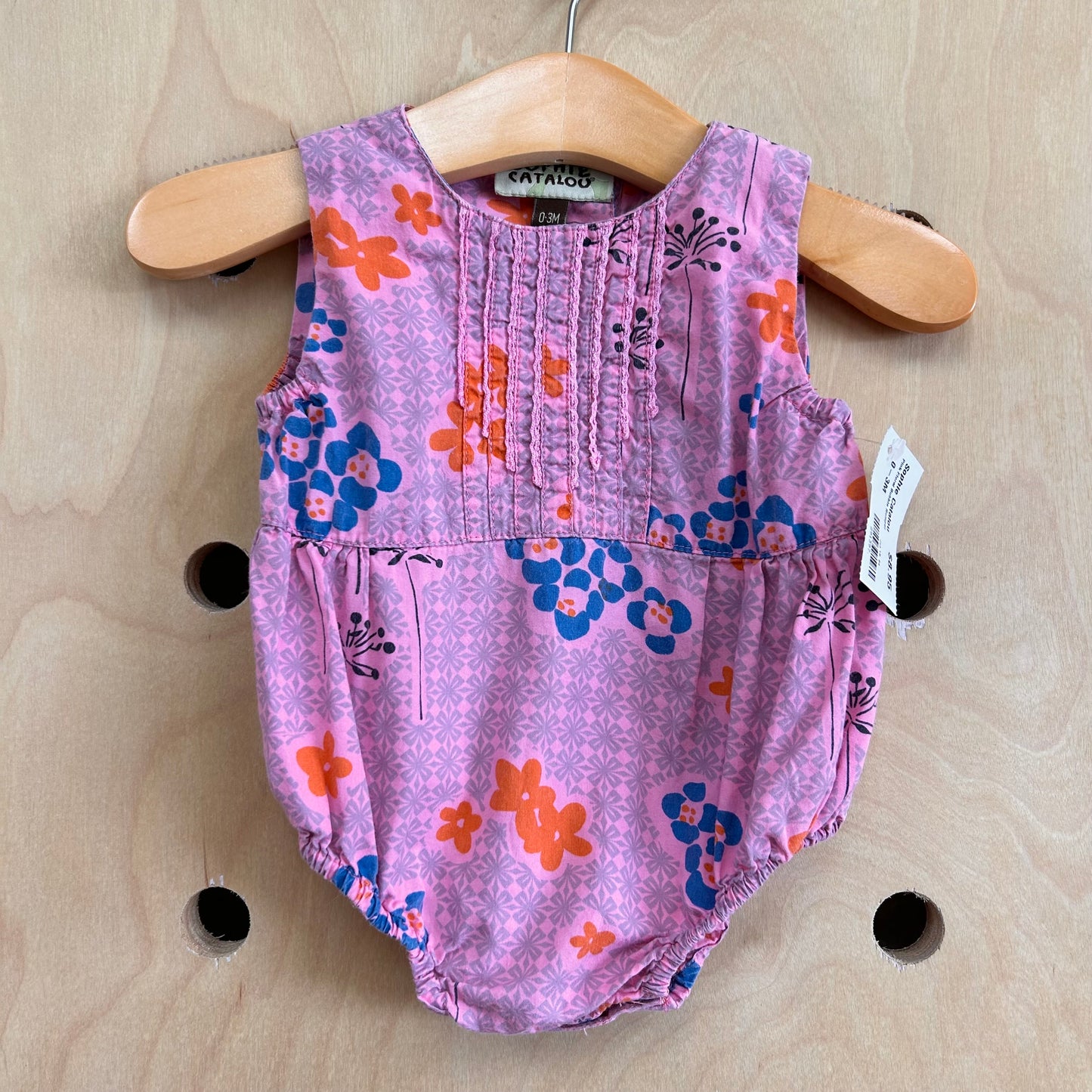 Pink Floral Bubble Romper