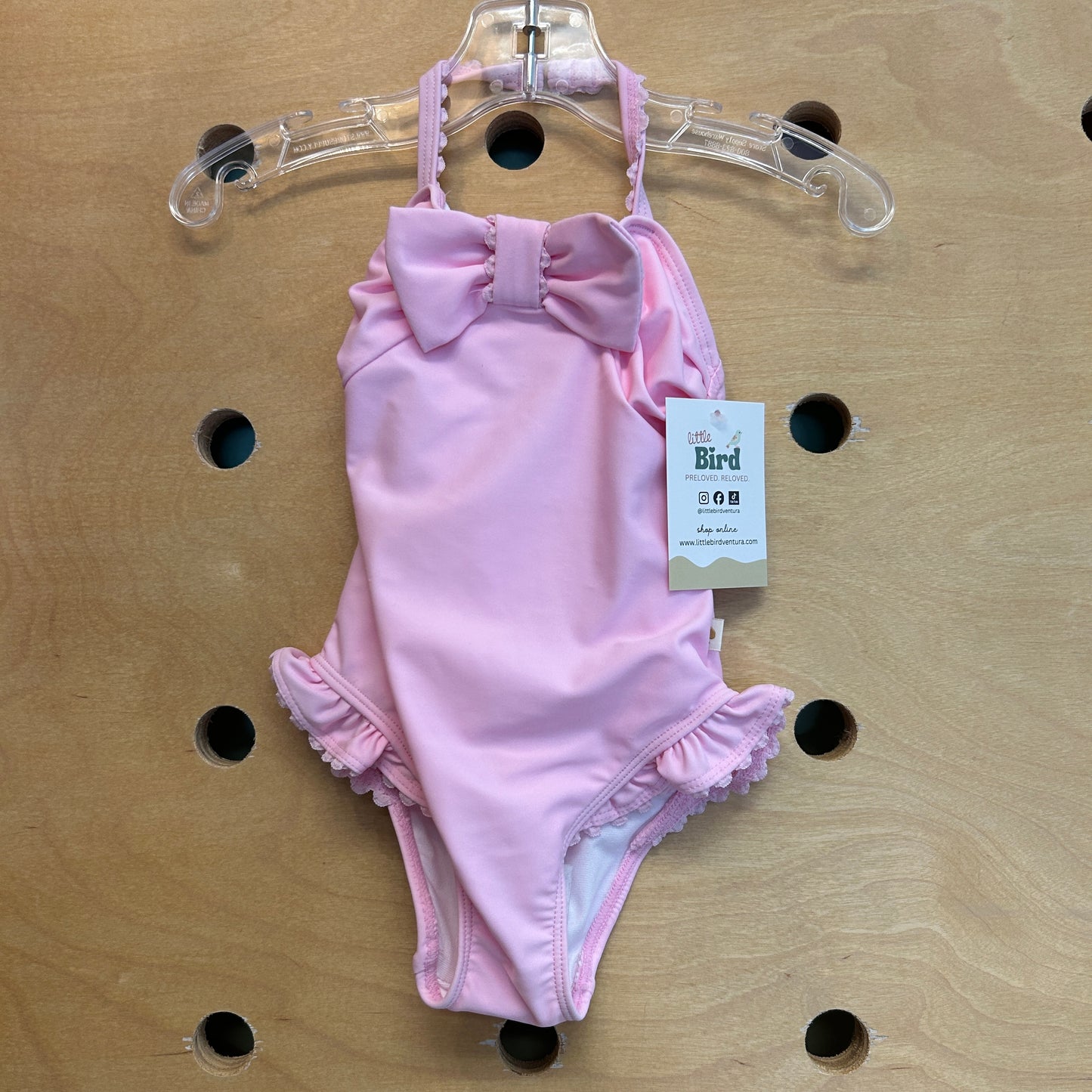 Pink Bow Halter Swimsuit