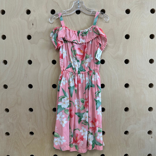 Pink Troipcal Floral Dress