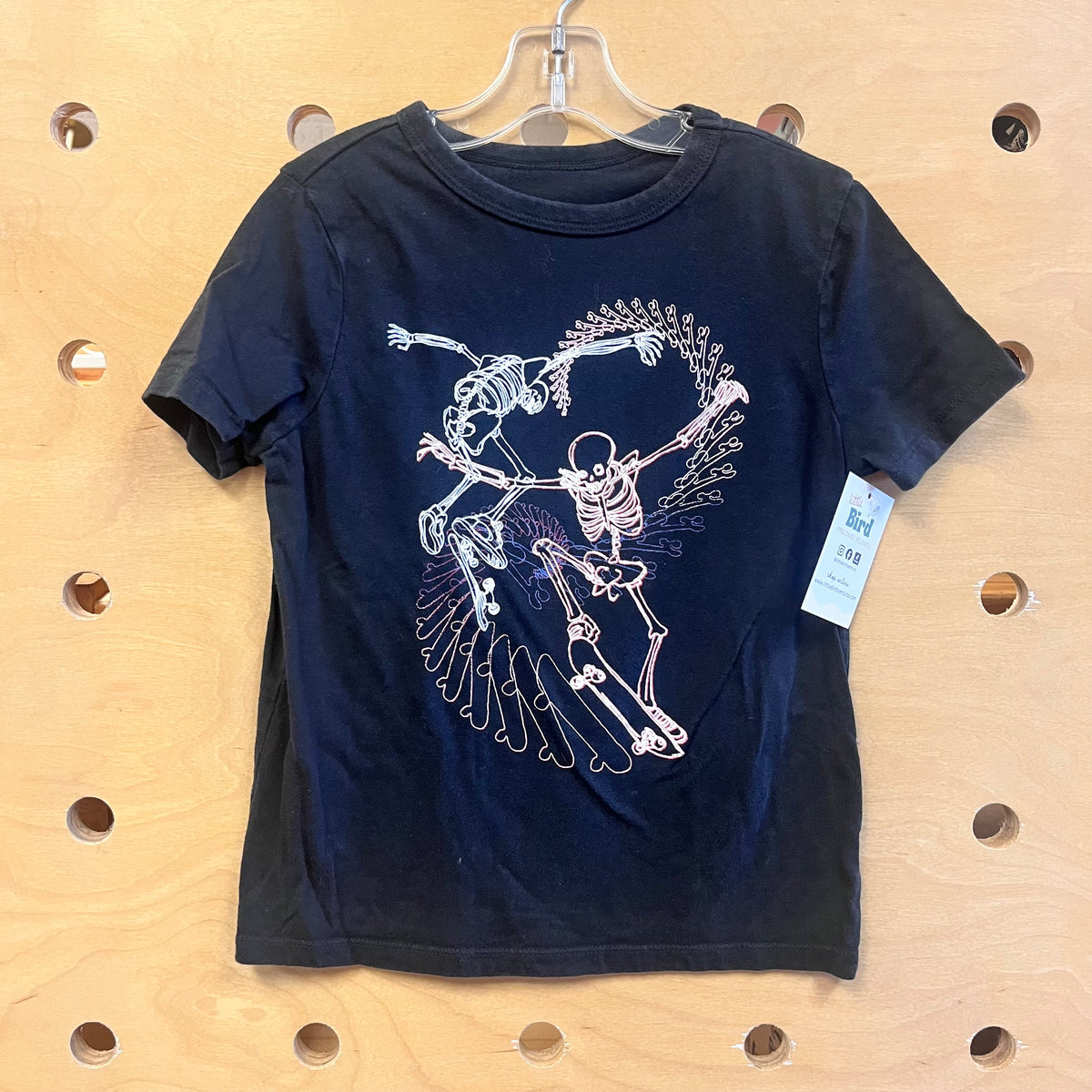 Black Skating Skeleton Tee