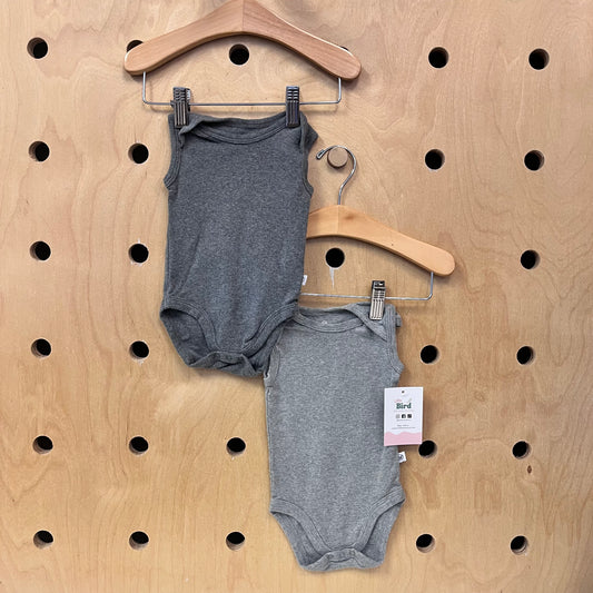 2pc. Organic Grey Tank Bodysuits