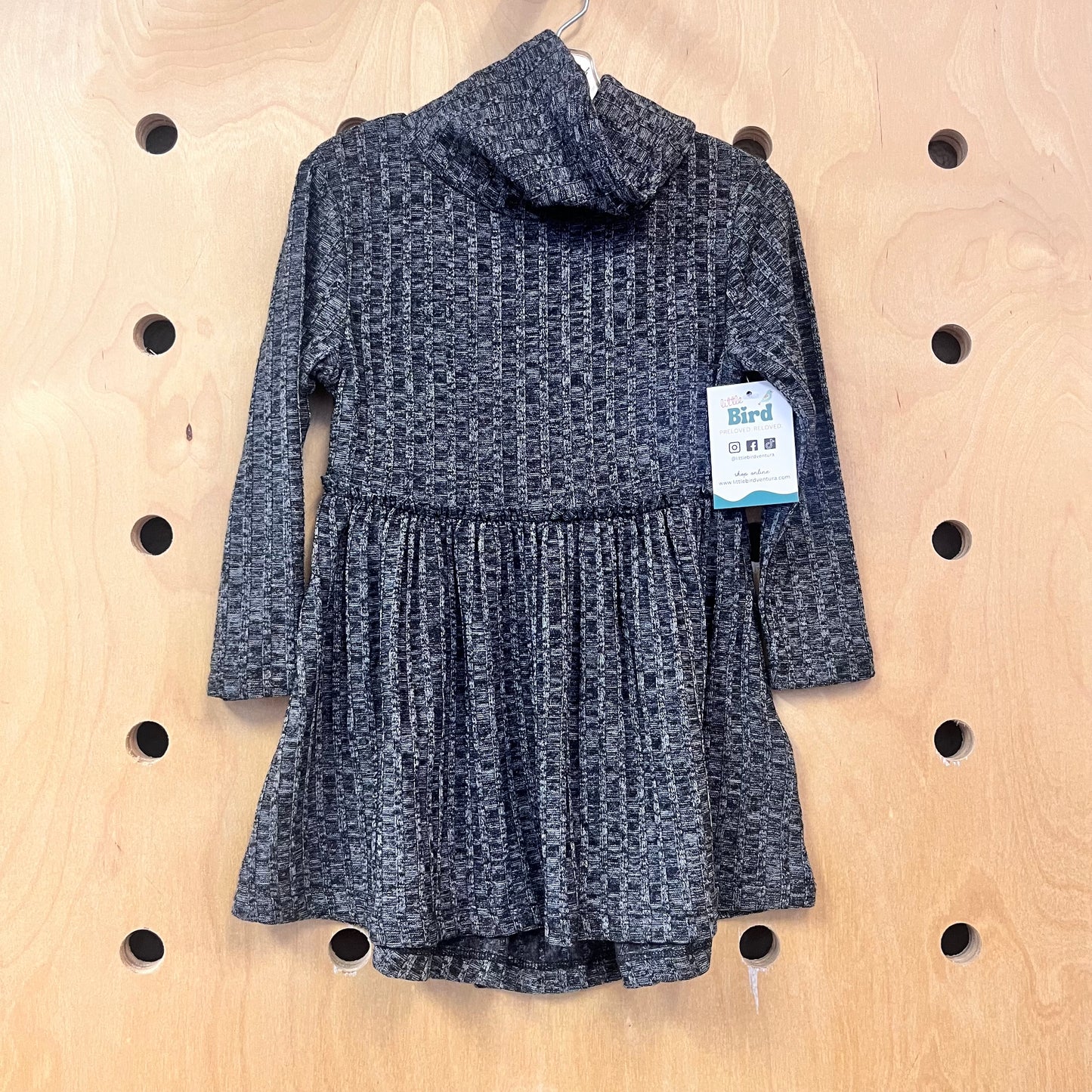 Grey Ribbed Knit Sabina Dress NEW!