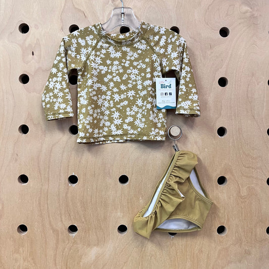 Olive Floral Swimsuit