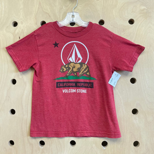 Red CA Republic Logo Tee