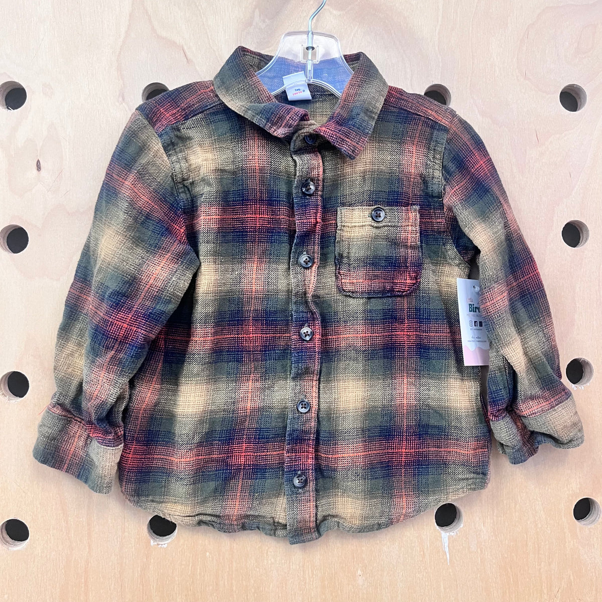Greens/Red Plaid Flannel