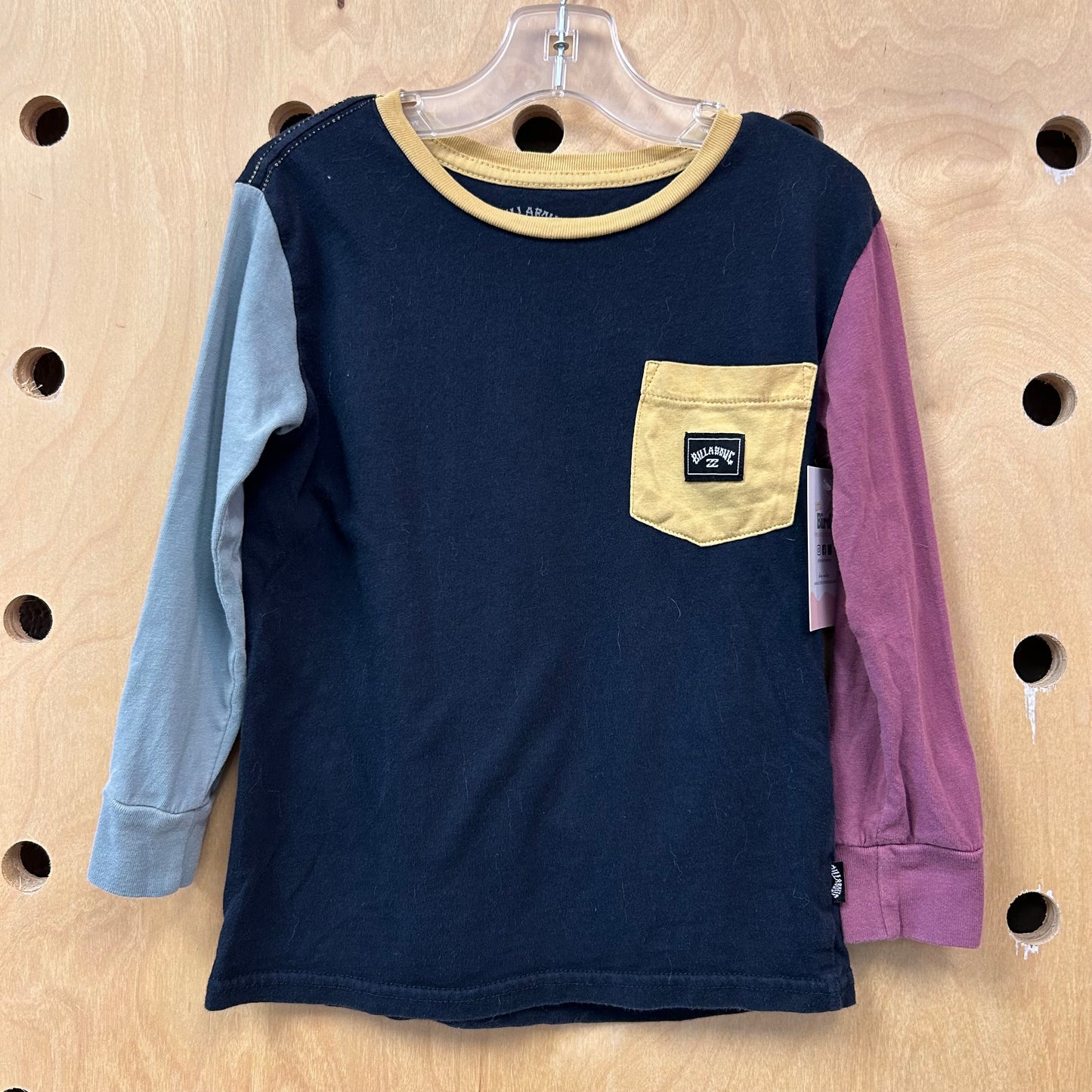 Black Color Block Sleeve Long Sleeve