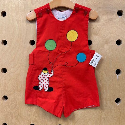 Jane Copeland Red Clown Romper