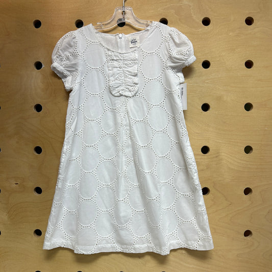 White Eyelet Circles Dress