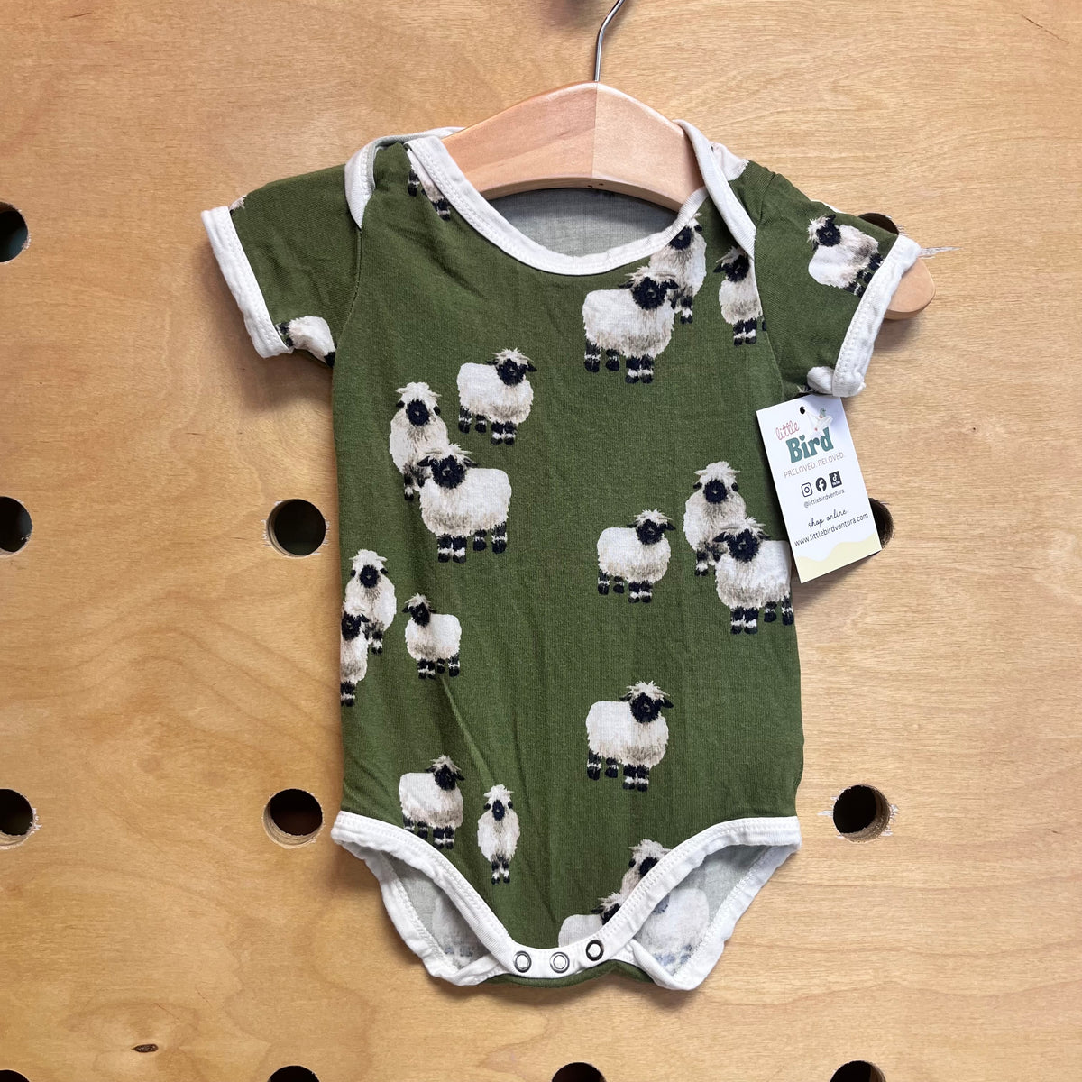 Green Sheep Bamboo Bodysuit