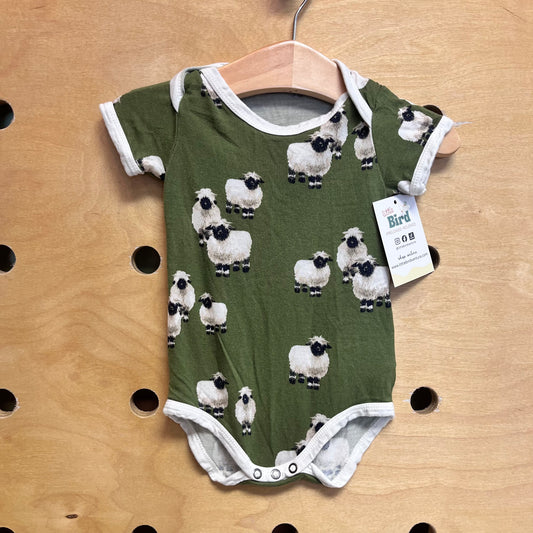 Green Sheep Bamboo Bodysuit