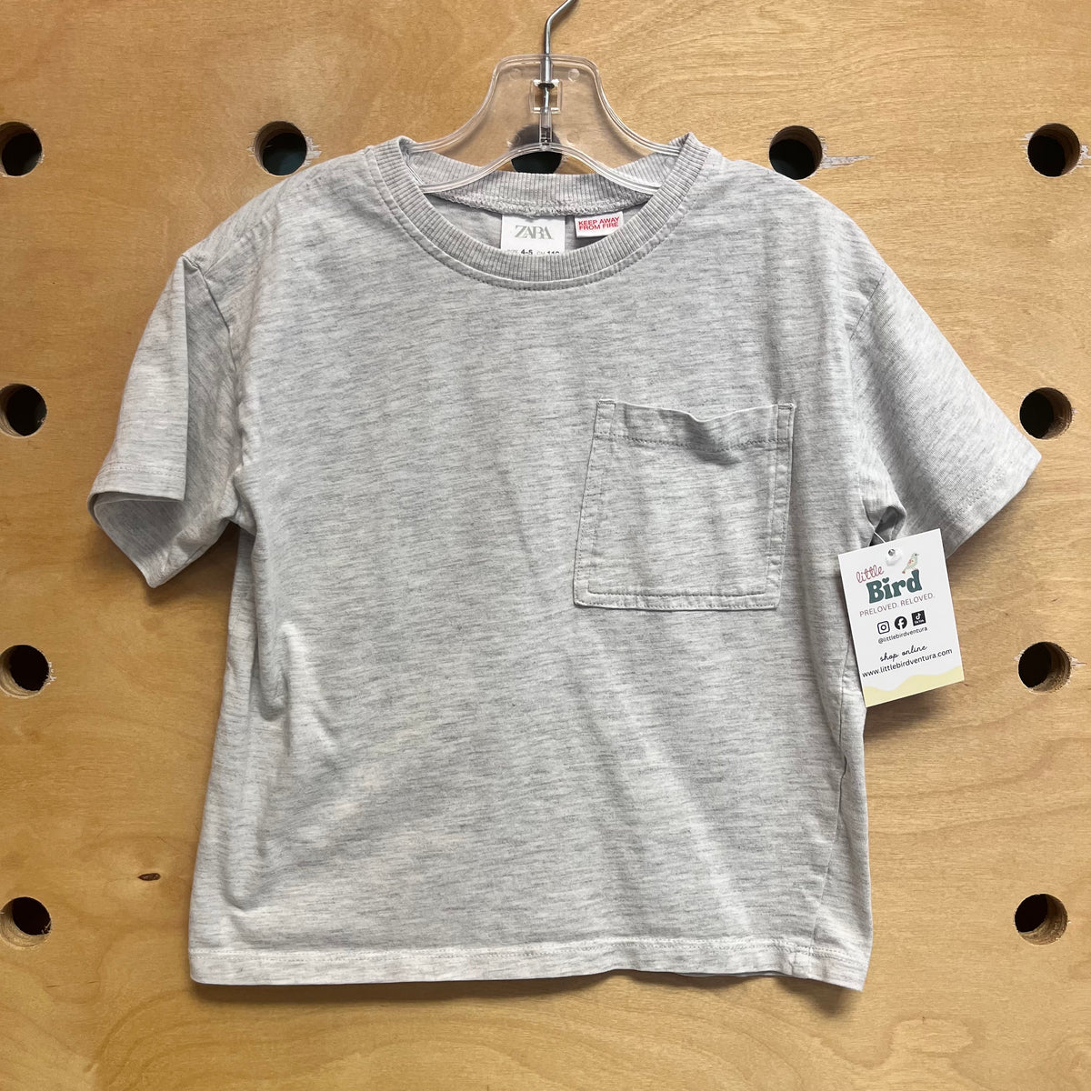 Heathered Grey Pocket Tee