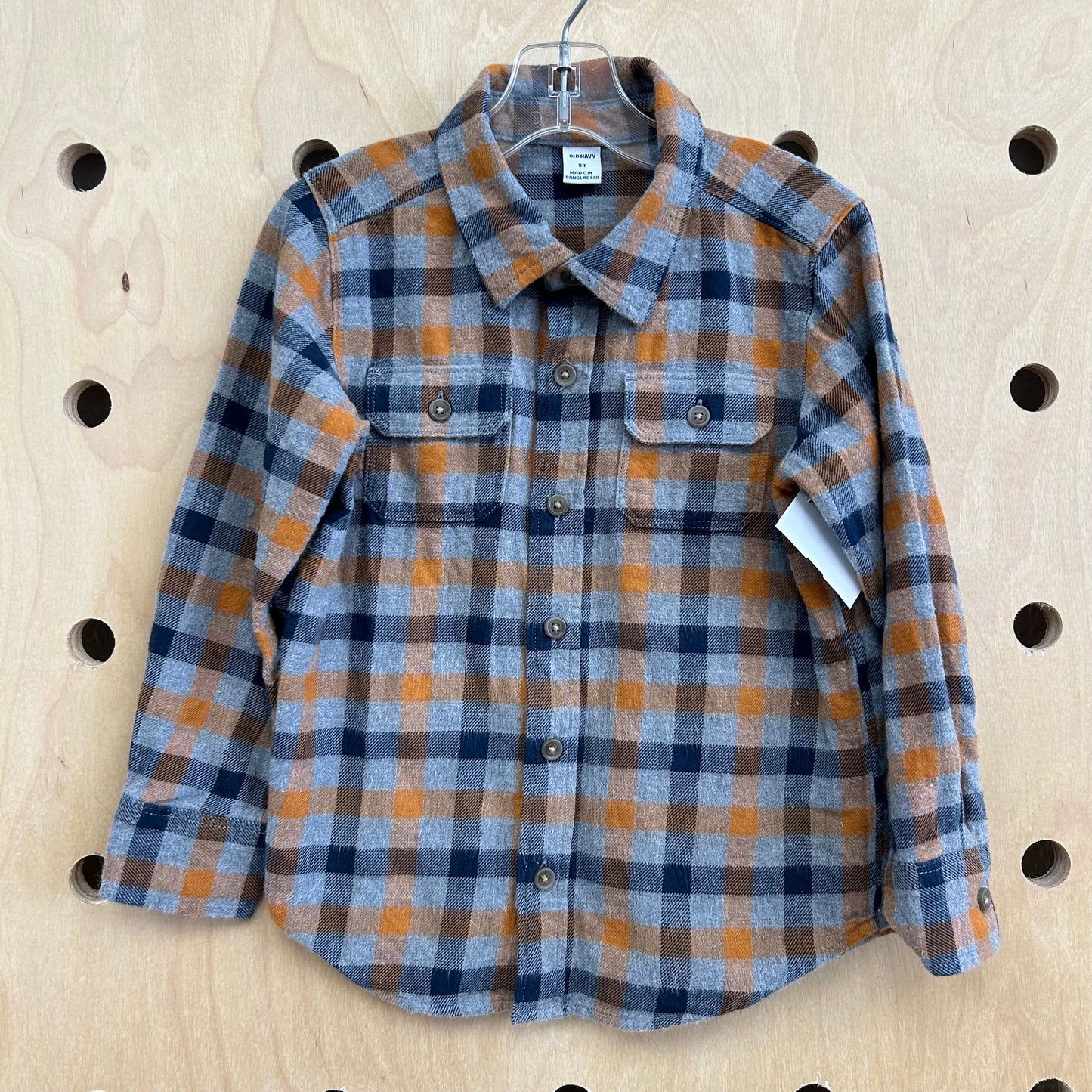 Grey & Orange Flannel