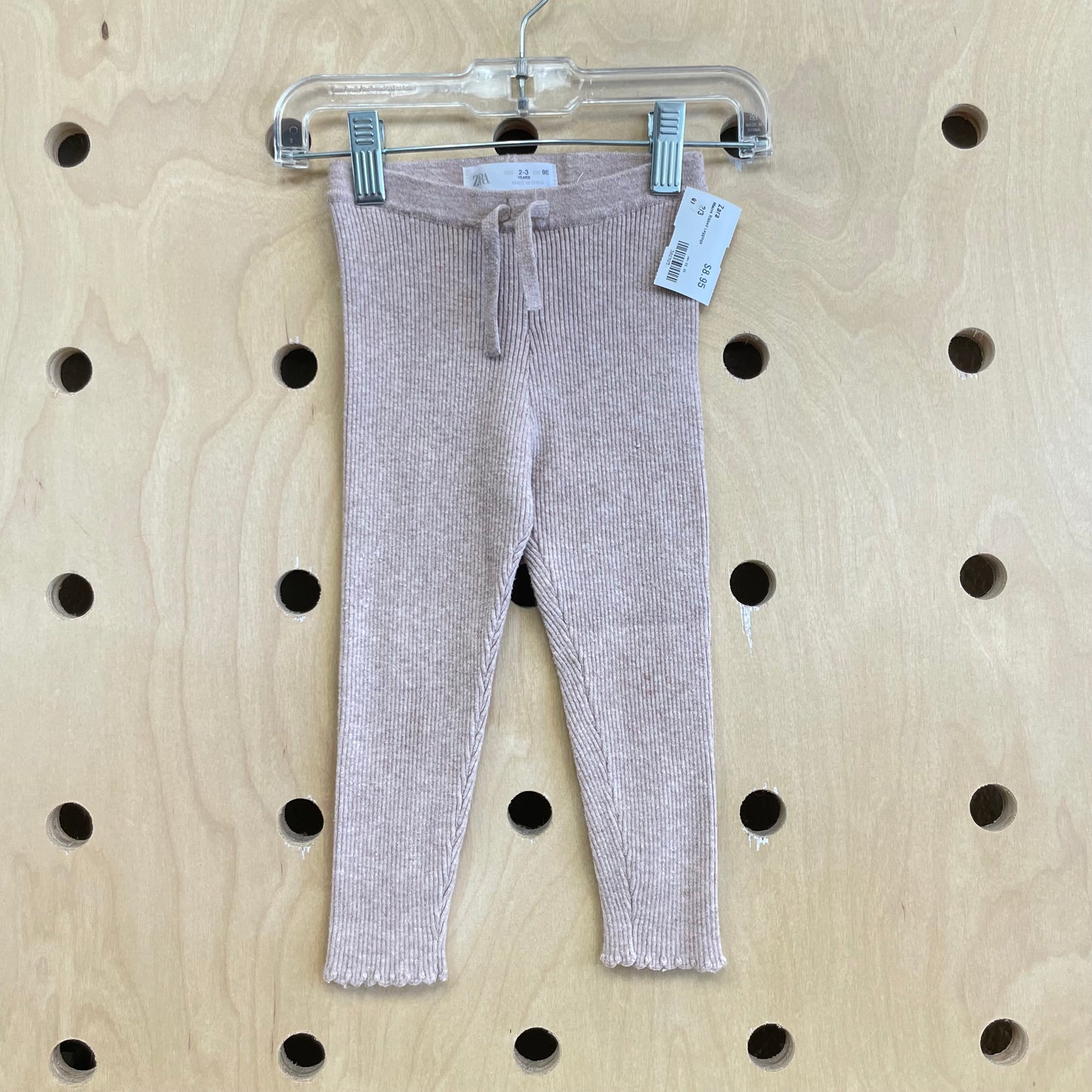 Mauve Ribbed Leggings