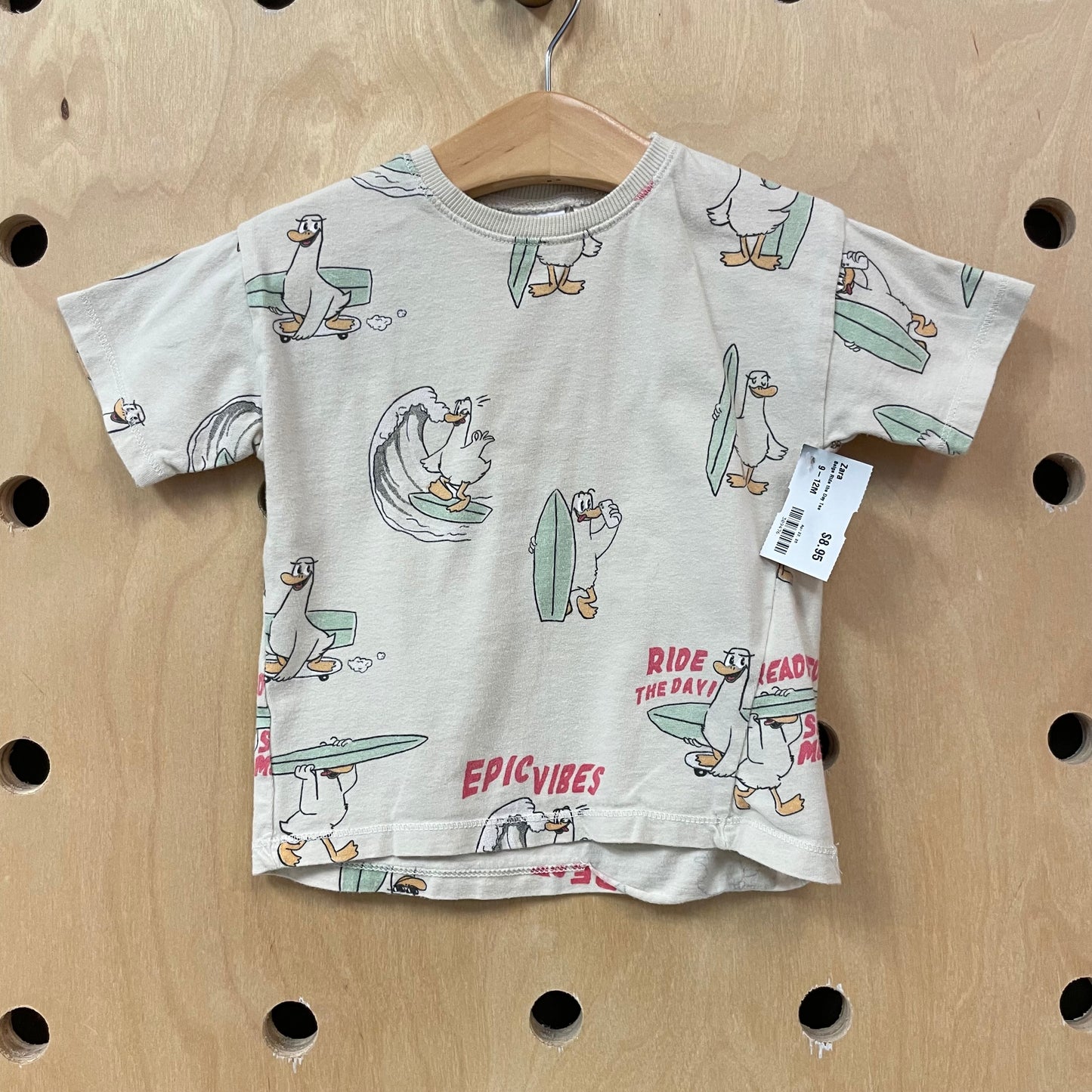Beige Ride the Day Tee