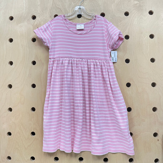 Pink + White Striped Dress