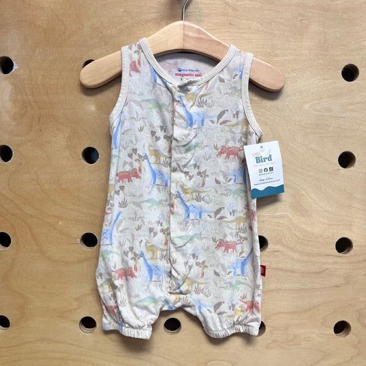 Bamboo Dinos Magnetic Romper