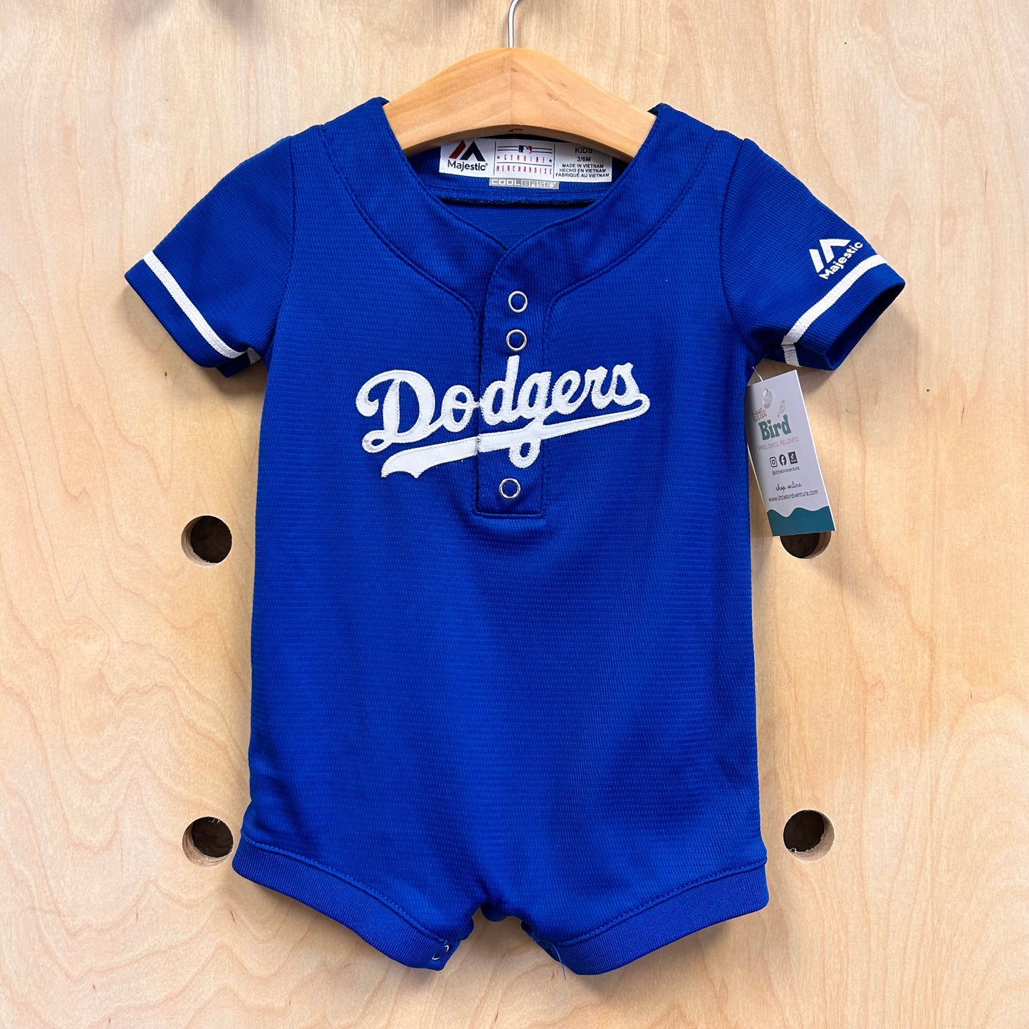 Blue Dodgers Jersey Romper