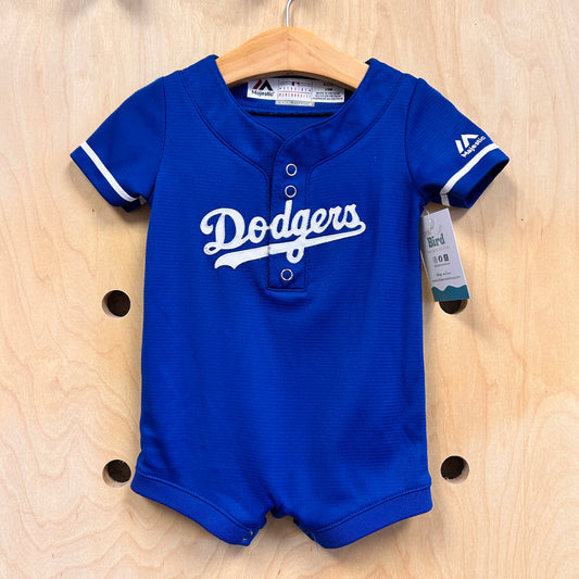 Blue Dodgers Jersey Romper