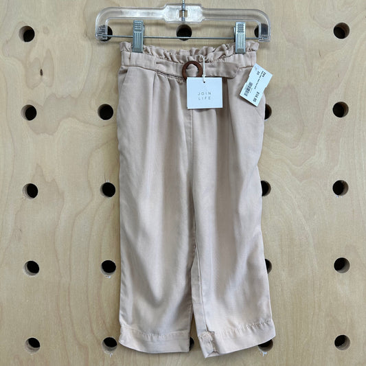 Beige Elastic Waist Pants NEW!