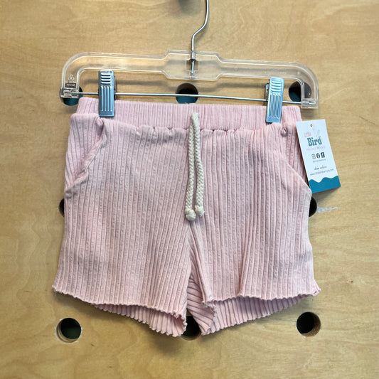 Pink Ribbed Soft Shorts