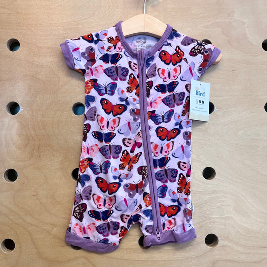 Purple Butterflies Bamboo Zippy