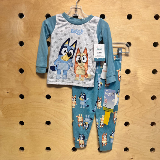 Teal Fleece Bluey Pajamas NEW!