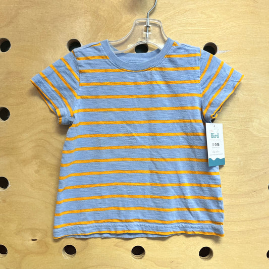 Blue/Marigold Striped Tee