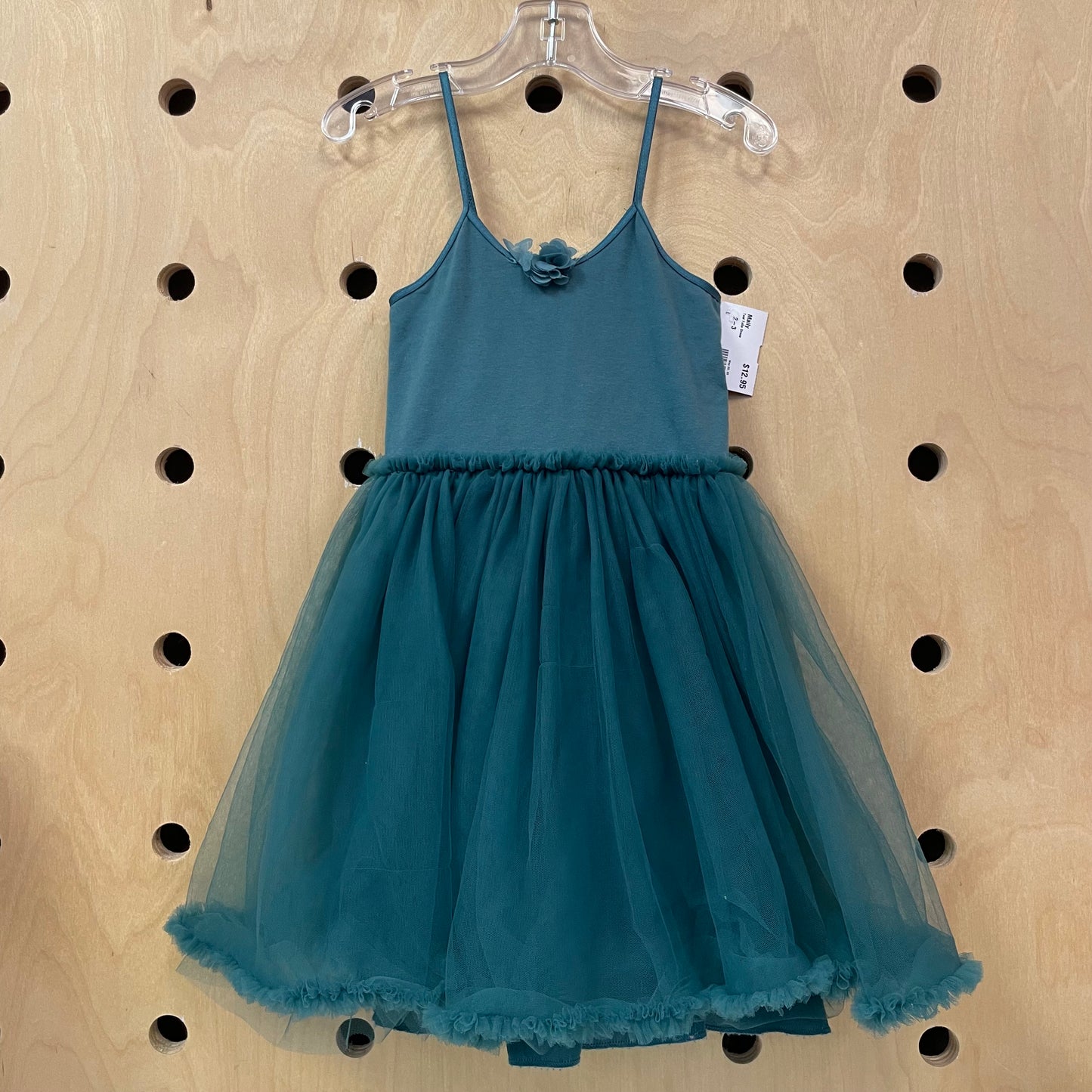 Teal Tulle Dress