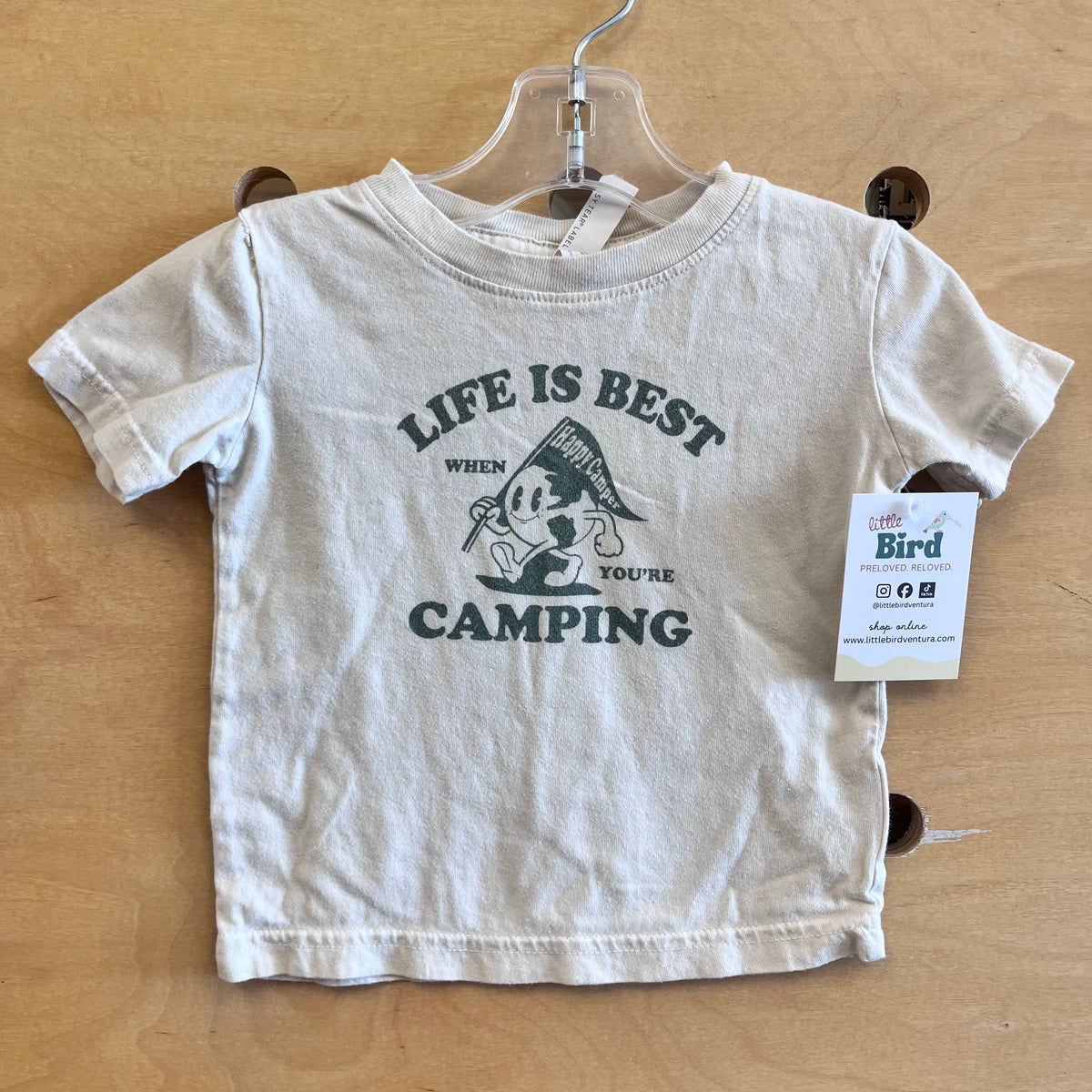 Cream Life Is Best Camping Tee