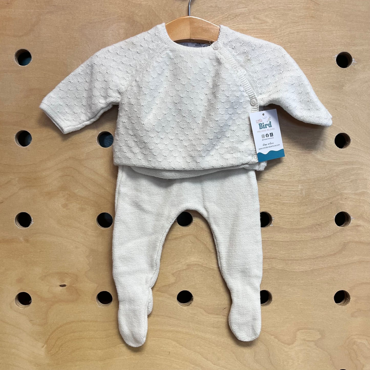 Cream Knit Footies Outfit