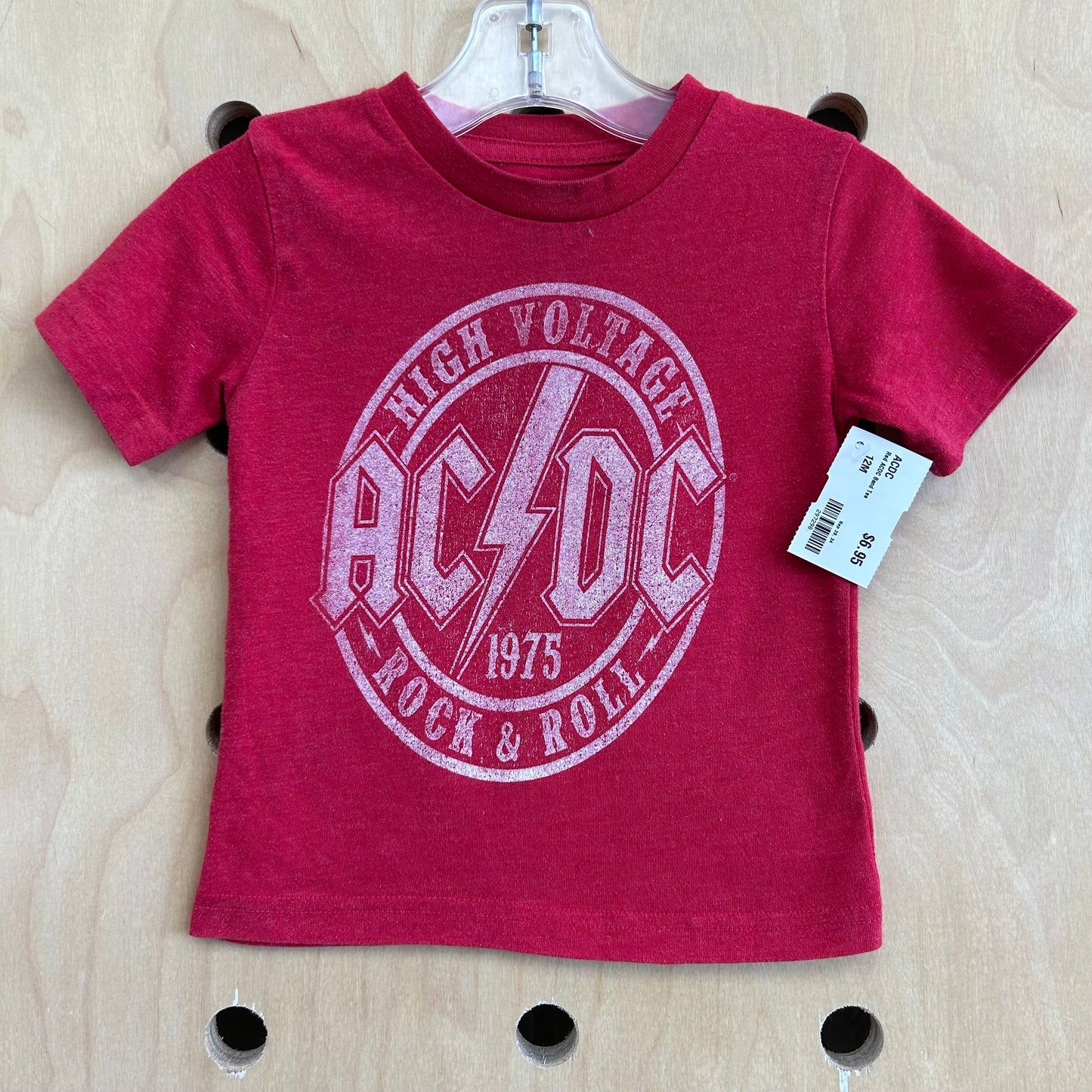 Red ACDC Band Tee