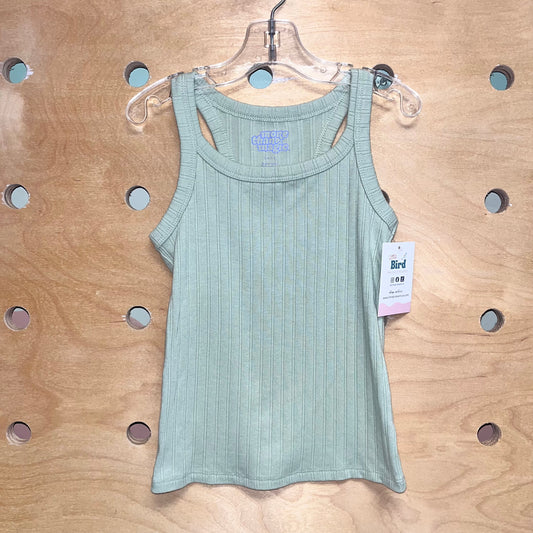 Green Ribbed Tank