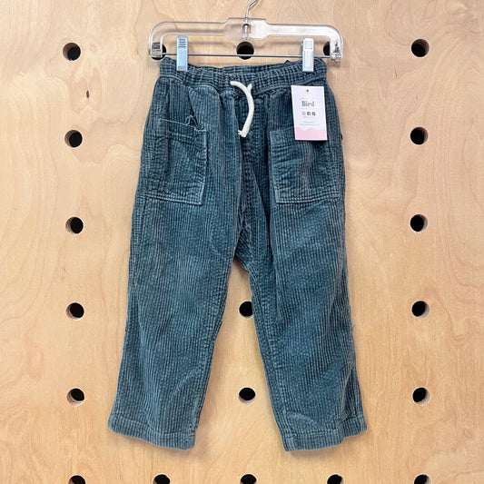Green Cord Drawstring Pants