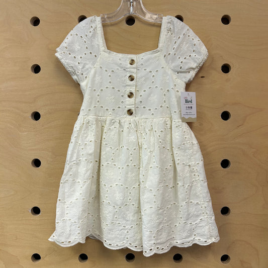 Cream Eyelet Dress