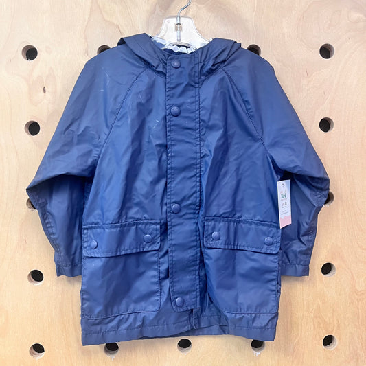 Navy Lined Rain Jacket