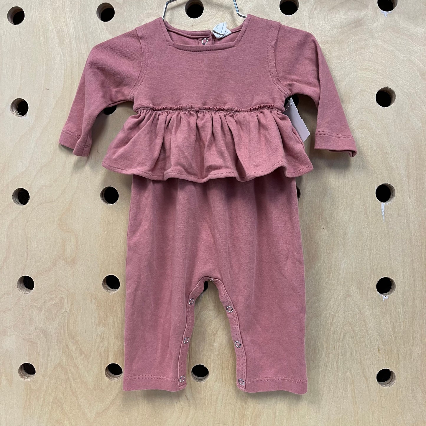 Dusty Pink Ruffle Romper