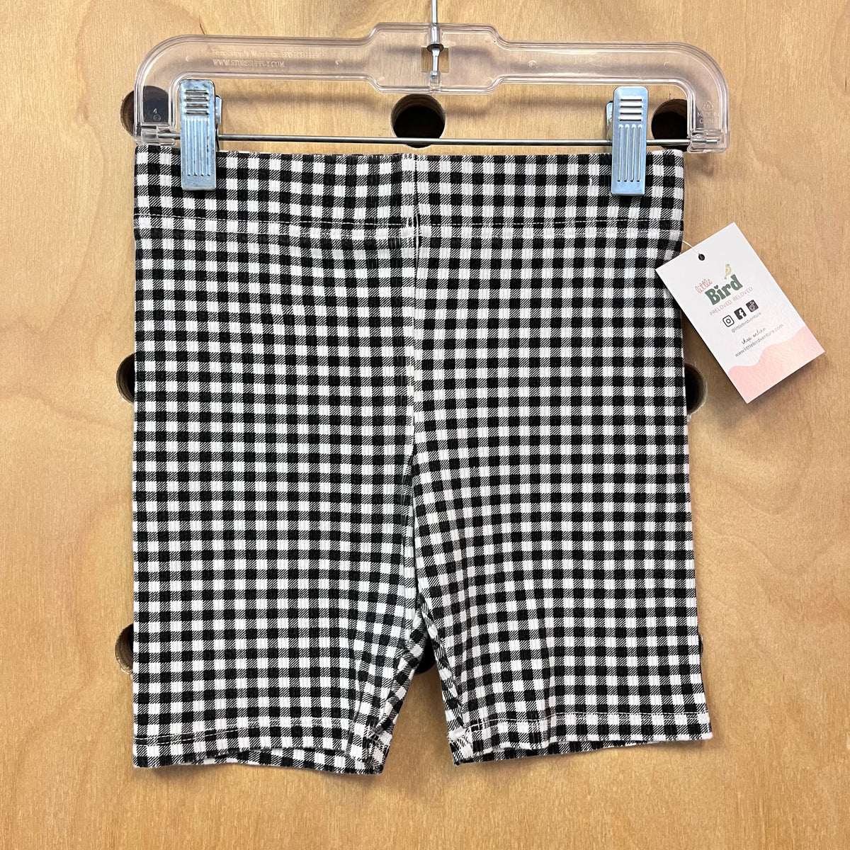 Black/White Plaid Shorts