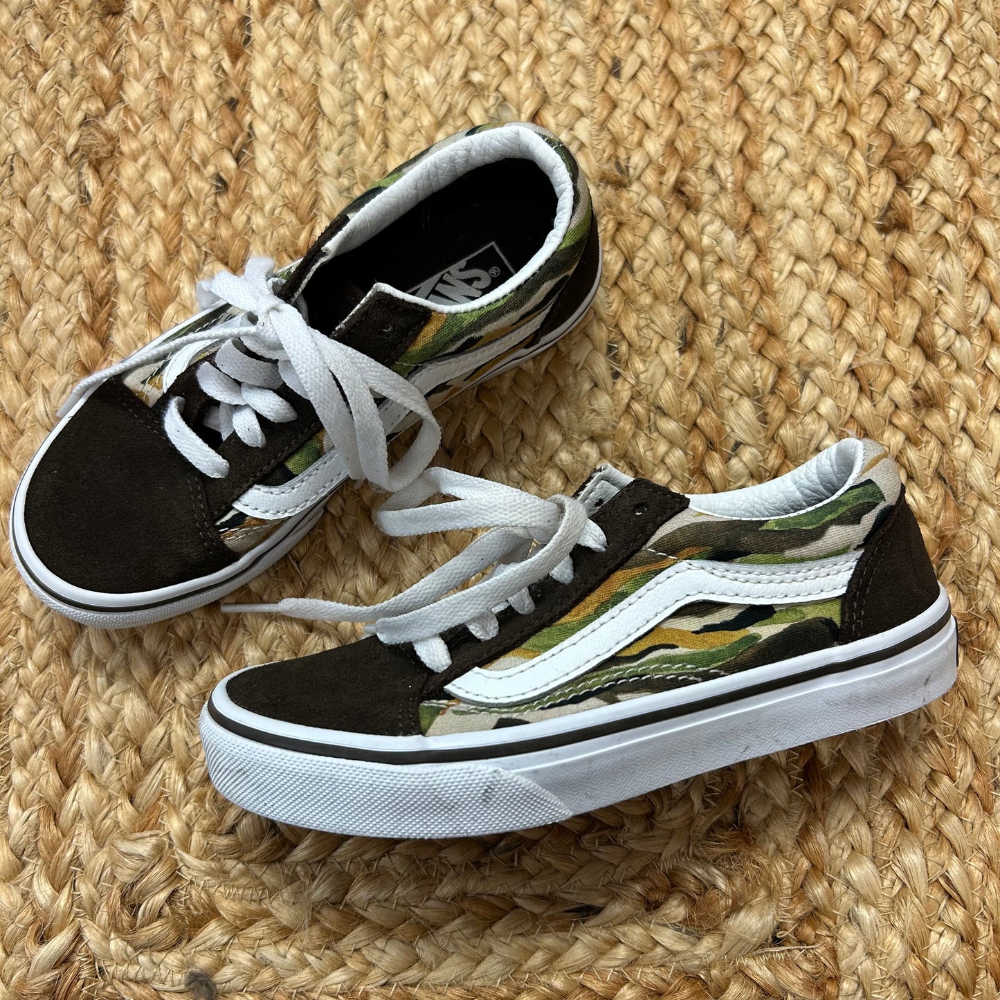 Brown Suede Camo Low Tops