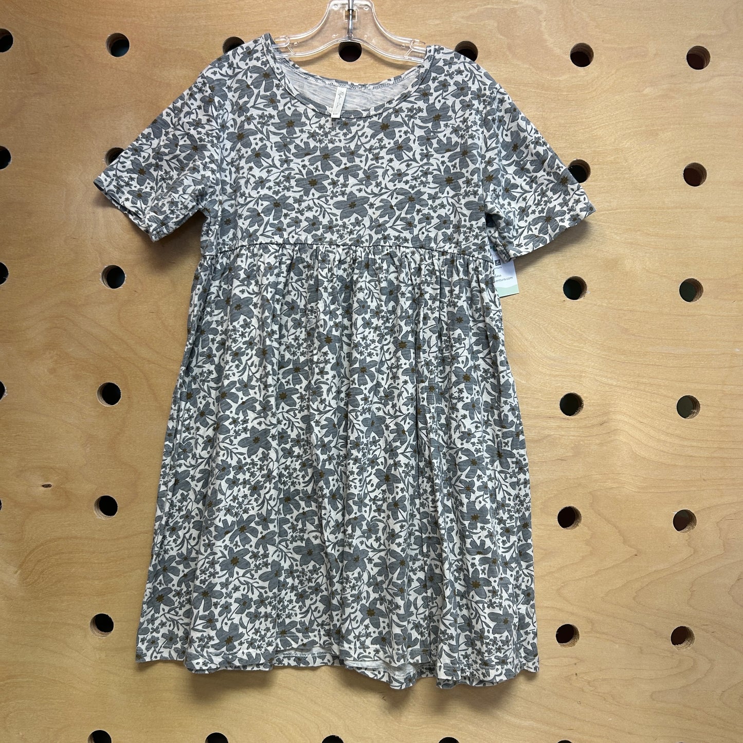 White & Blue Floral Cotton Dress