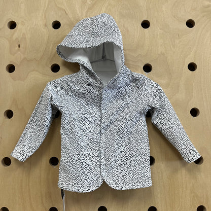 Organic B+W Reversible Snap Hoodie NEW!
